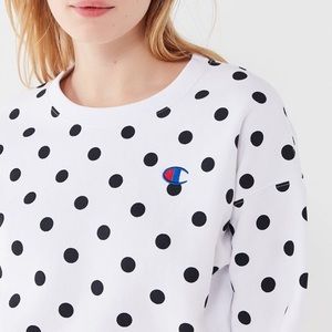 Champion black & white polka dot sweatshirt